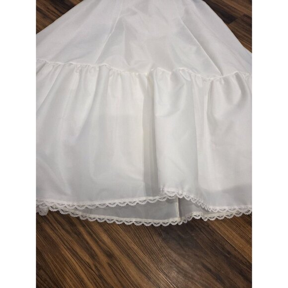 White Lace Petticoat Tulle Underskirt Side Closure 26” Waist Small - Picture 2 of 10